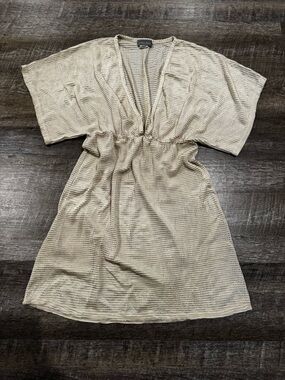 Beige Crochet Swim Cover-Up